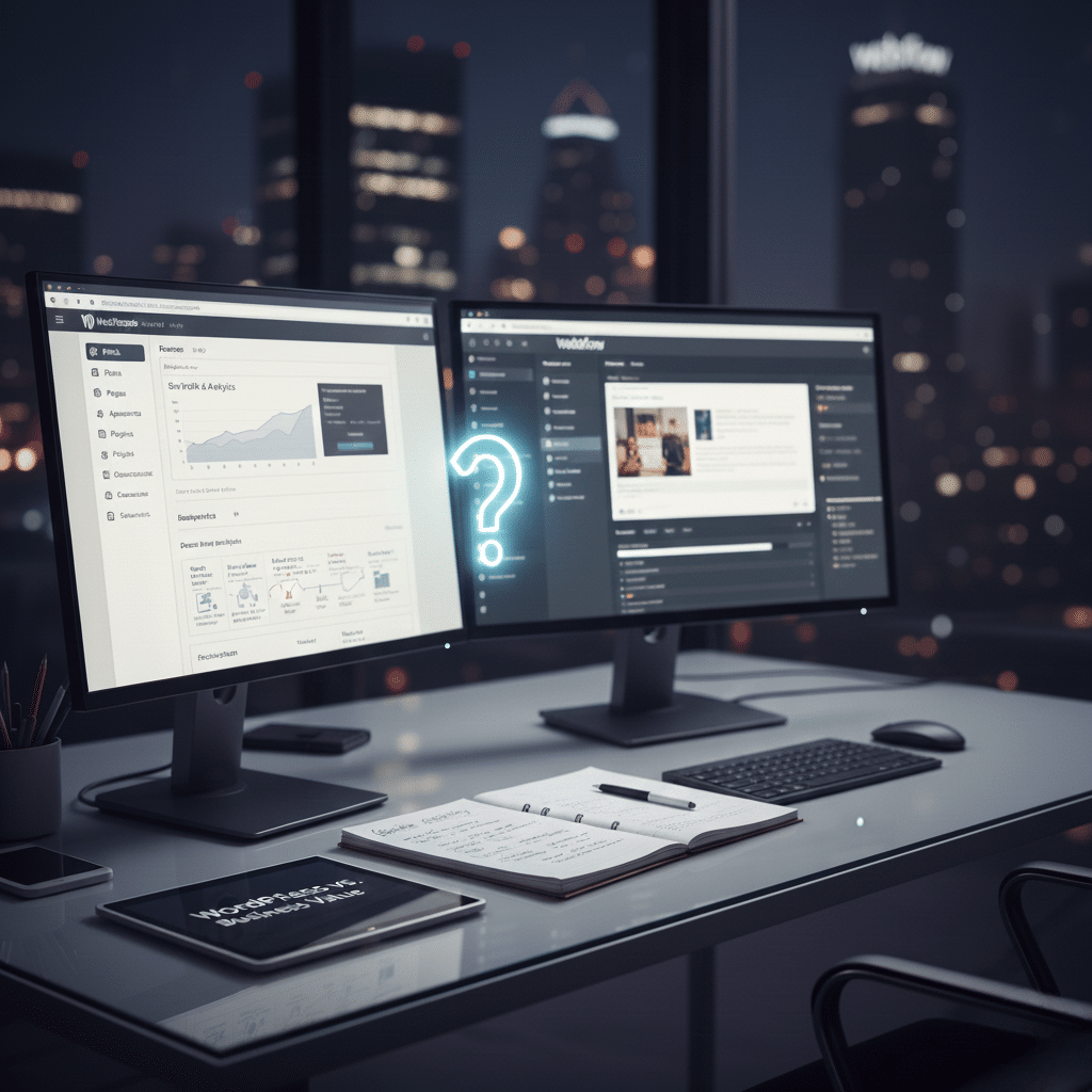 wordPress vs webflow